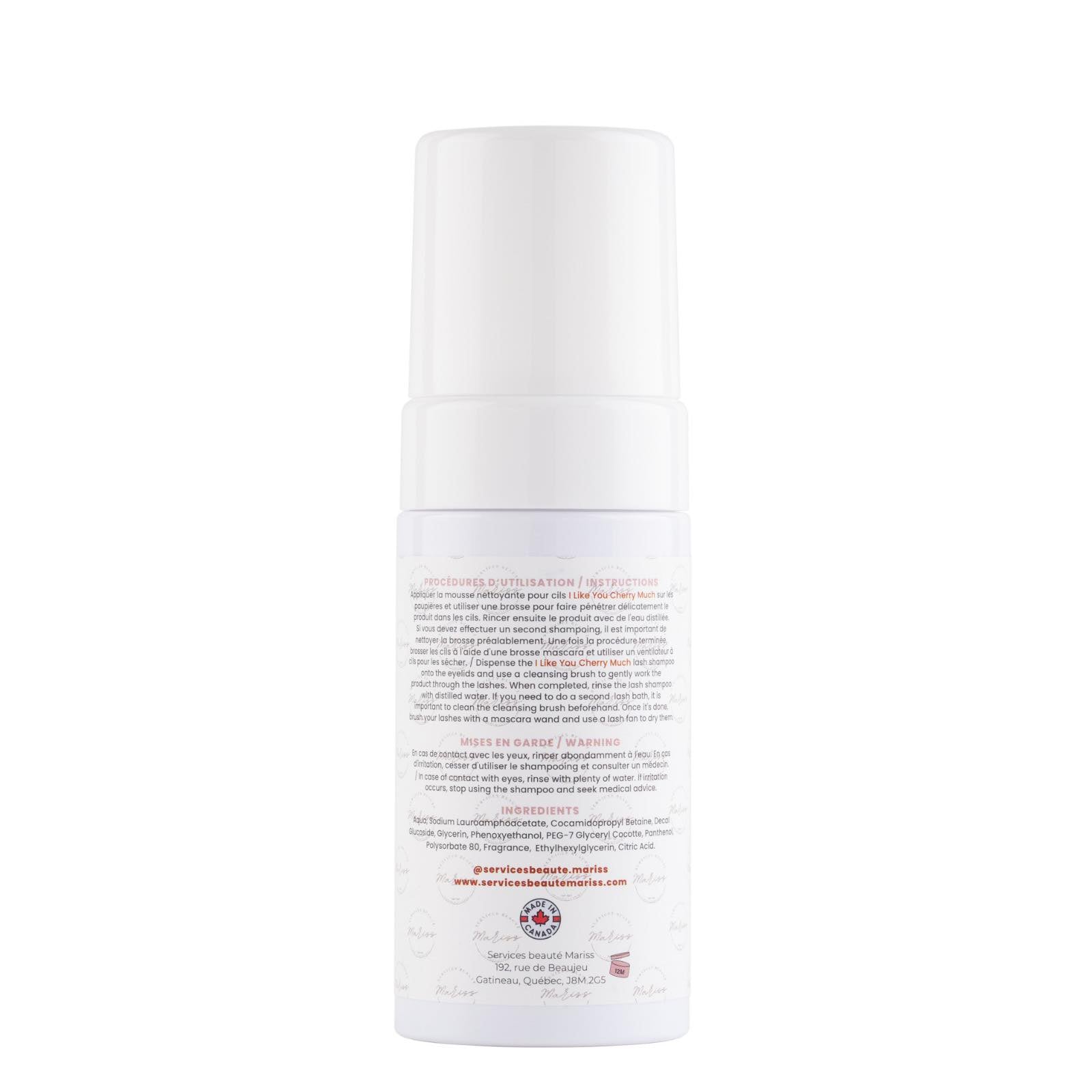 Shampoing pour cils et visage ♡ I Like You Cherry Much